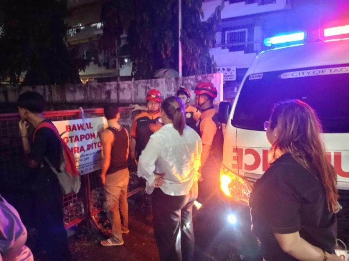 The search and rescue operation  to find the missing boy in Taguig (Photo from Barangay Pinagsama, Taguig, on Facebook) 