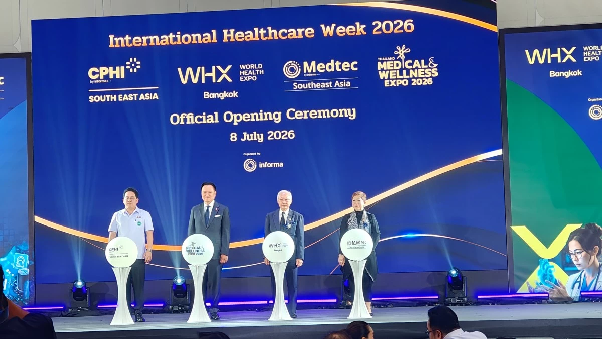 Thailand's Minister of Public Health Pattana Promphat, Prime Minister Anutin Charnvirakul, Informa Markets Thailand Manu Leopairote, and Thailand Convention and Exhibition Bureau president Supawan Teerarat (Photo: John Legaspi/Manila Bulletin)