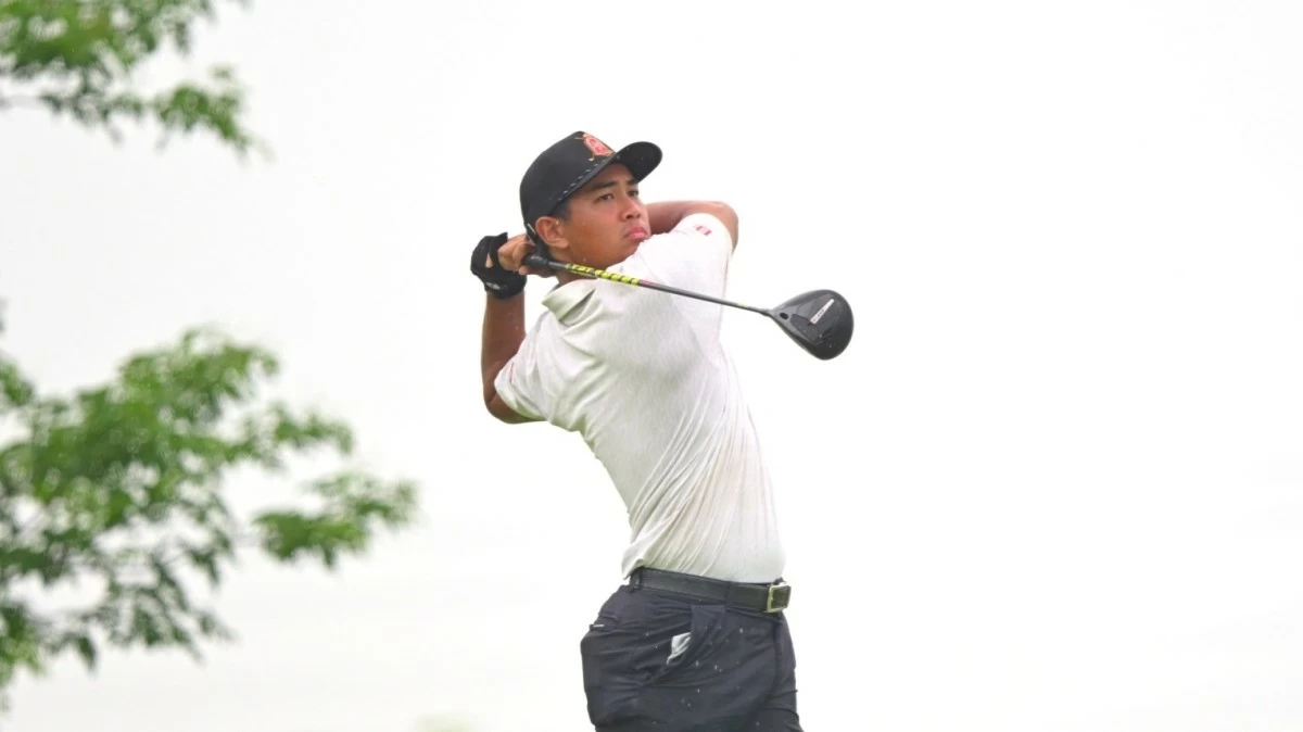 Jet Hernandez plays tough first round with an eagle and no bogeys. (NGAP)