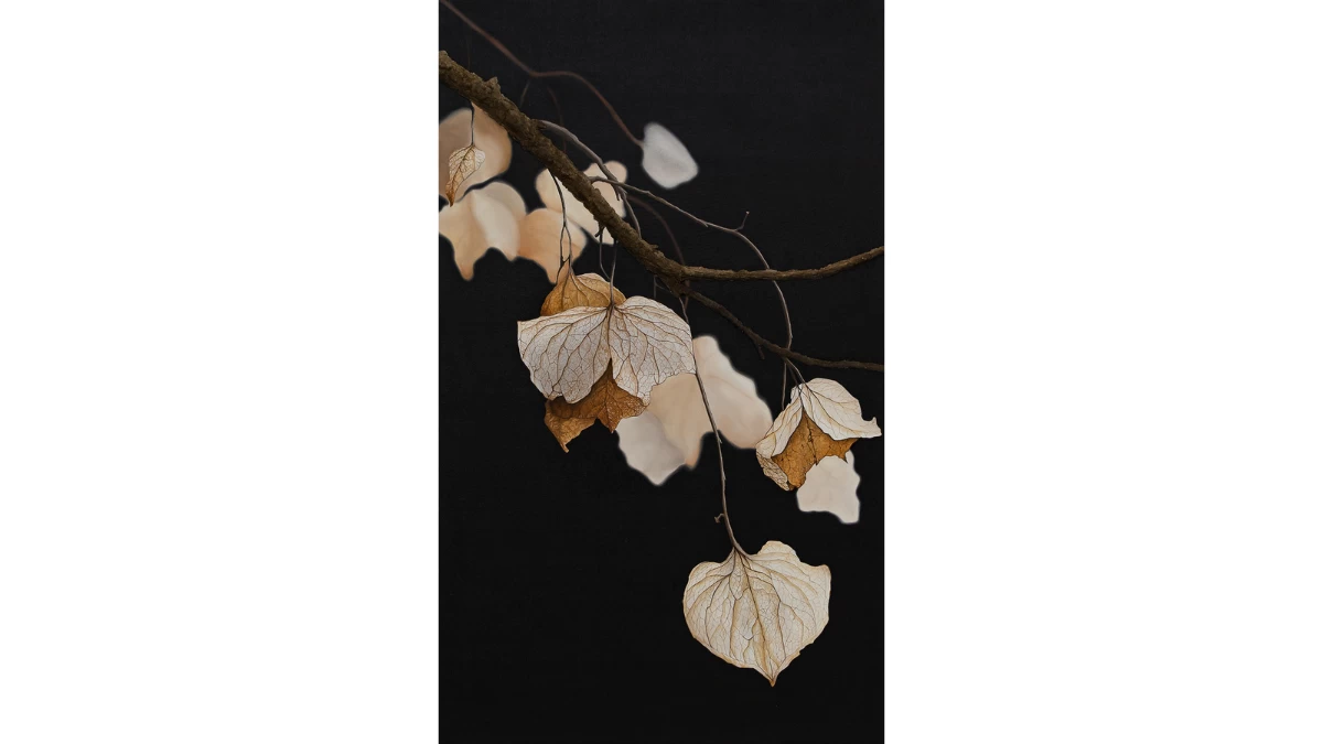 'Drape of Beautiful Memories,' 60x36 inches, oil on canvas, 2025