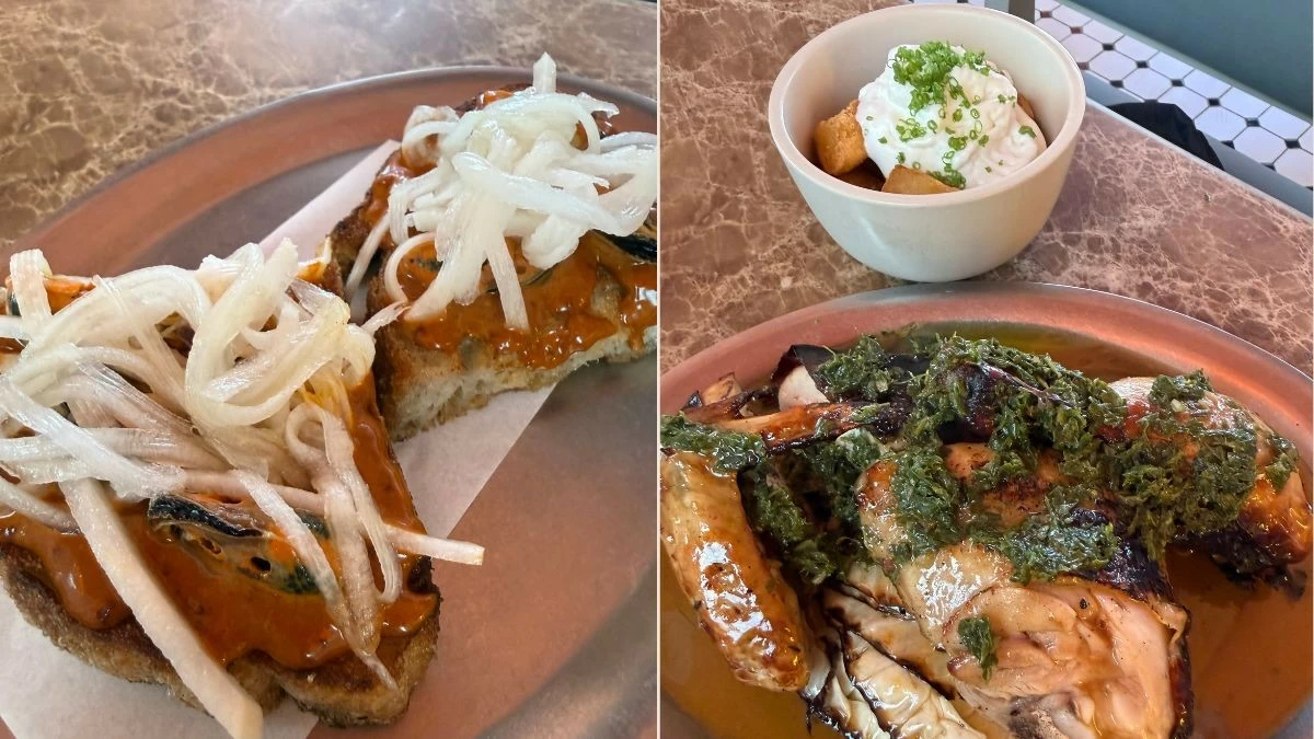 Mussels on Toast; Rotisserie Koji-Chicken and Fried Potatoes (Photos: Philip Cu Unjieng)