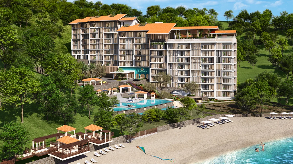 A rare address takes shape. The Residences, the luxury beachfront condominium at Terrazas de Punta Fuego, brings refined coastal living to one of the country’s most exclusive seaside enclaves. (Photo: Landco Pacific Corp.)