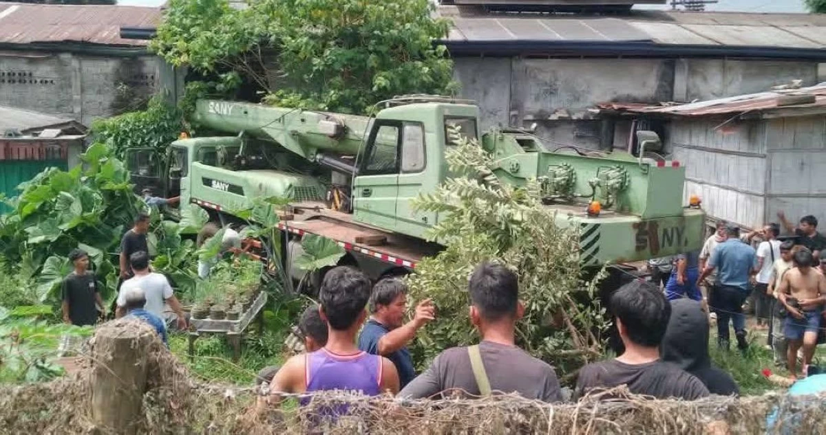 THE ill-fated crane in Sulu. 