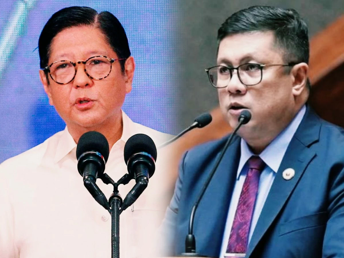 President Ferdinand "Bongbong" Marcos Jr. (left), Parañaque City 2nd district Rep. Brian Raymund Yamsuan (Facebook, PPAB)