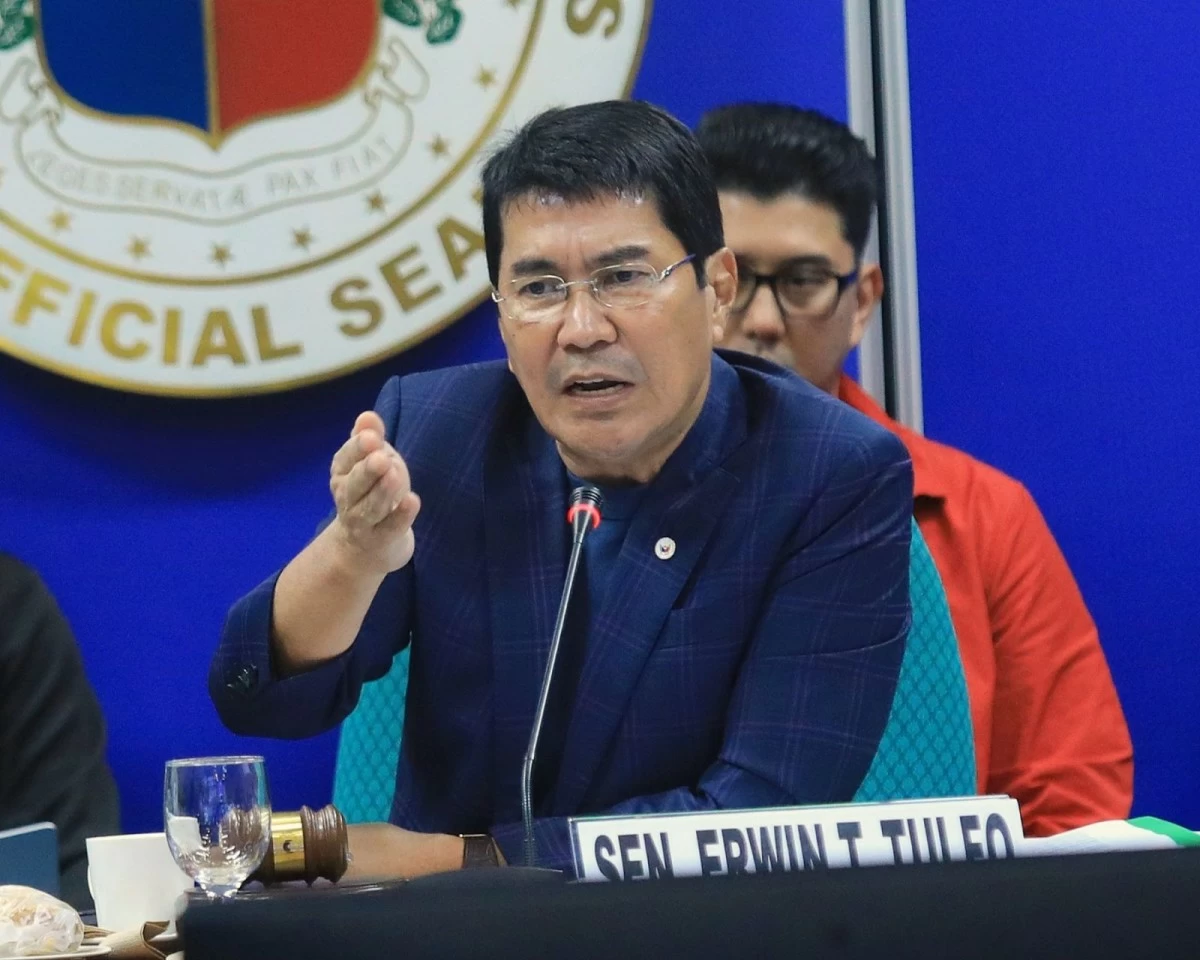 
Sen. Erwin Tulfo, during the hearing of the Committee on Energy on Thursday, July 30, 2026, pushes for the removal of the system loss charge passed on to electricity consumers. (Senate PRIB photo)