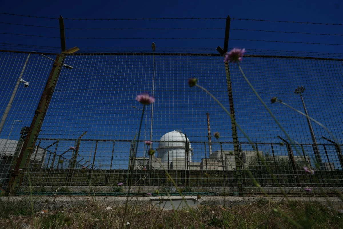 A view of a small reactor of the former nuclear power plant of Latina, Italy, Thursday, June 18, 2026. (AP Photo/Alessandra Tarantino)