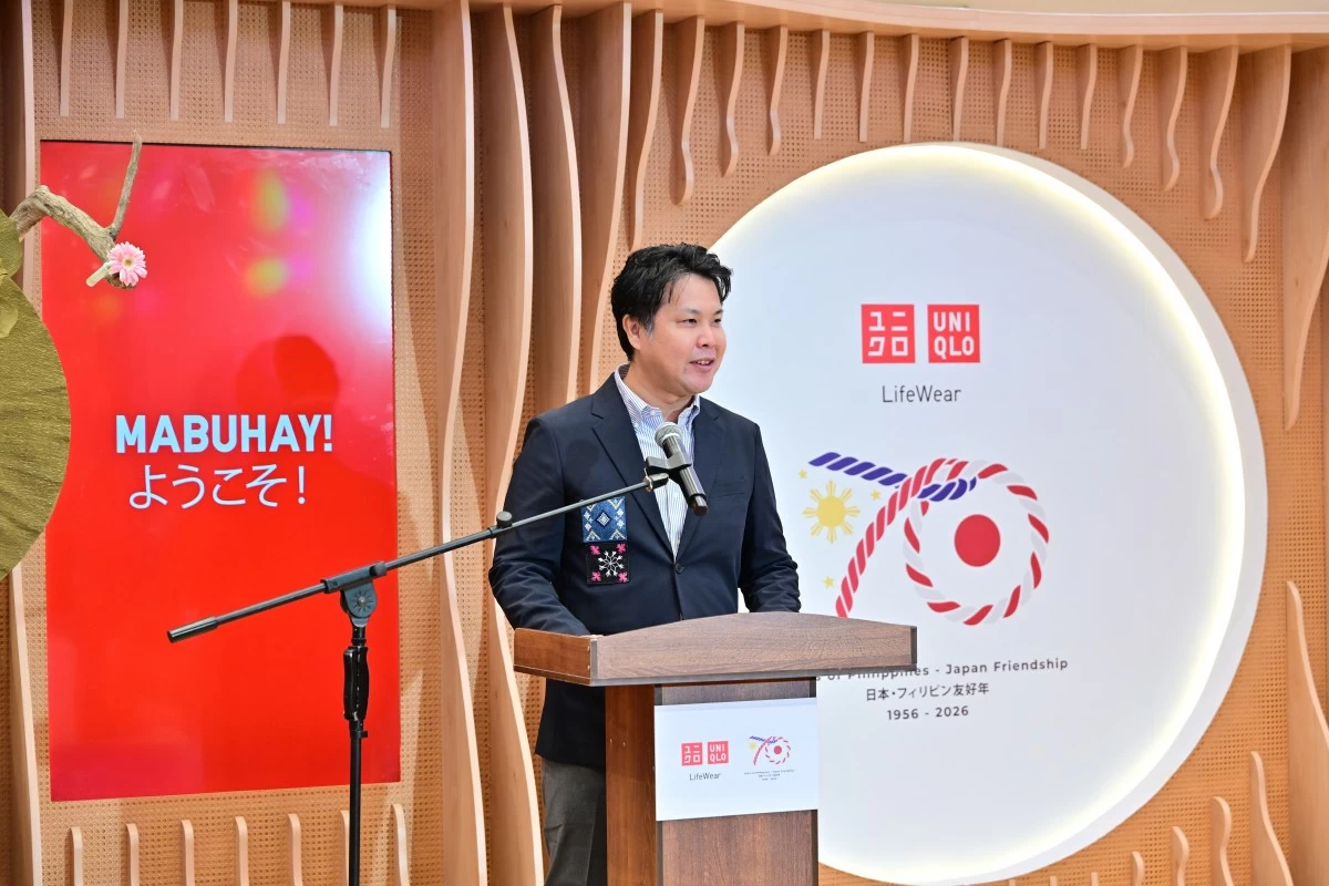 UNIQLO Philippines Chief Operating Officer and Chairman of the Board Osamu Ikezoe, welcomes guests to its flagship store at UNIQLO Manila for the 70th Anniversary celebration of Philippines–Japan friendship, highlighting the shared values and long-standing partnership that continue to inspire UNIQLO's commitment to Filipino communities.
