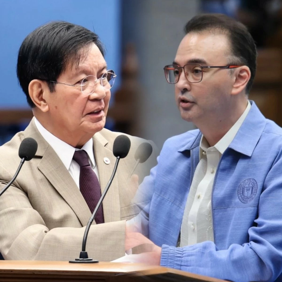 Senators Panfilo Lacson and Alan Peter Cayetano (Senate PRIB photo)