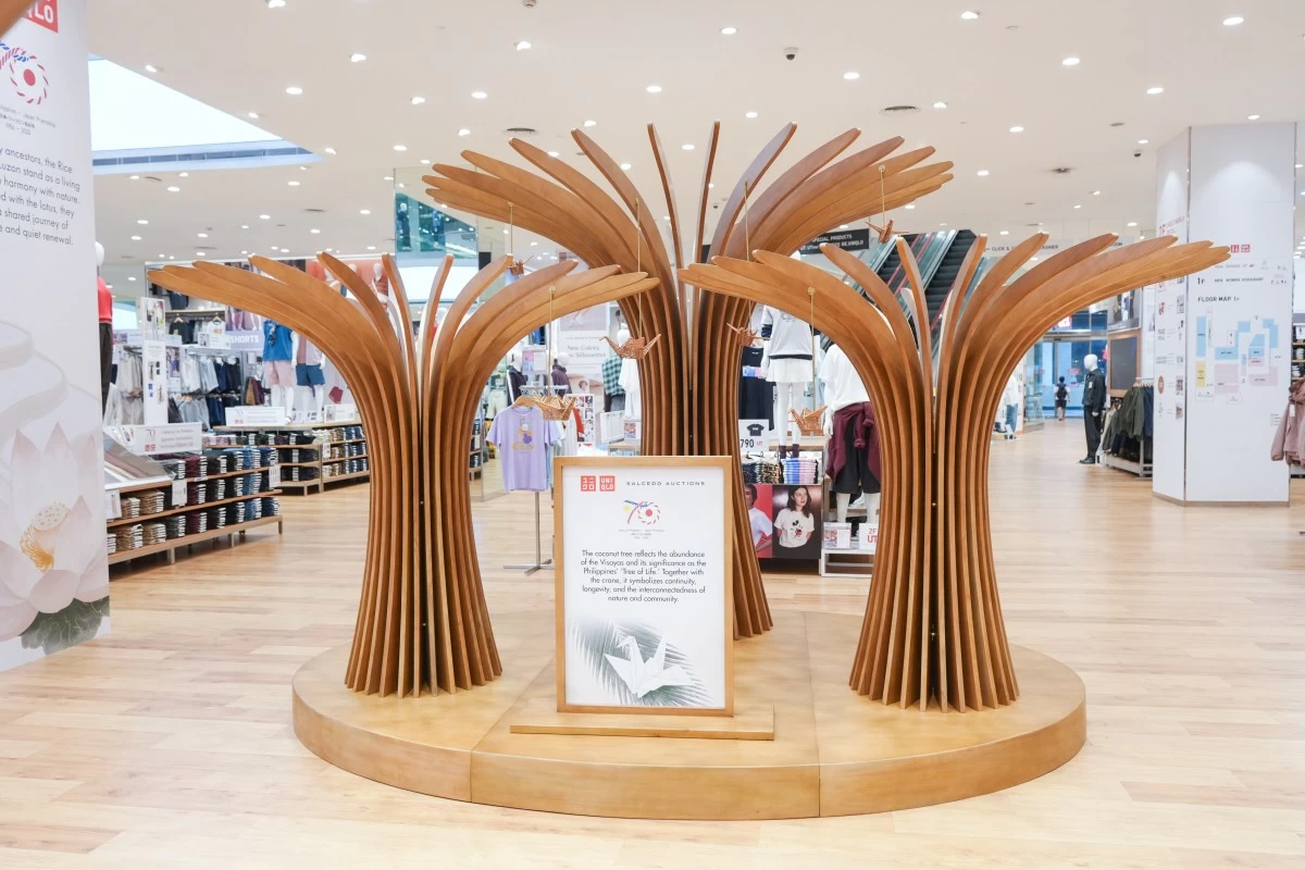 Representing the Visayas, the installation features coconut groves.