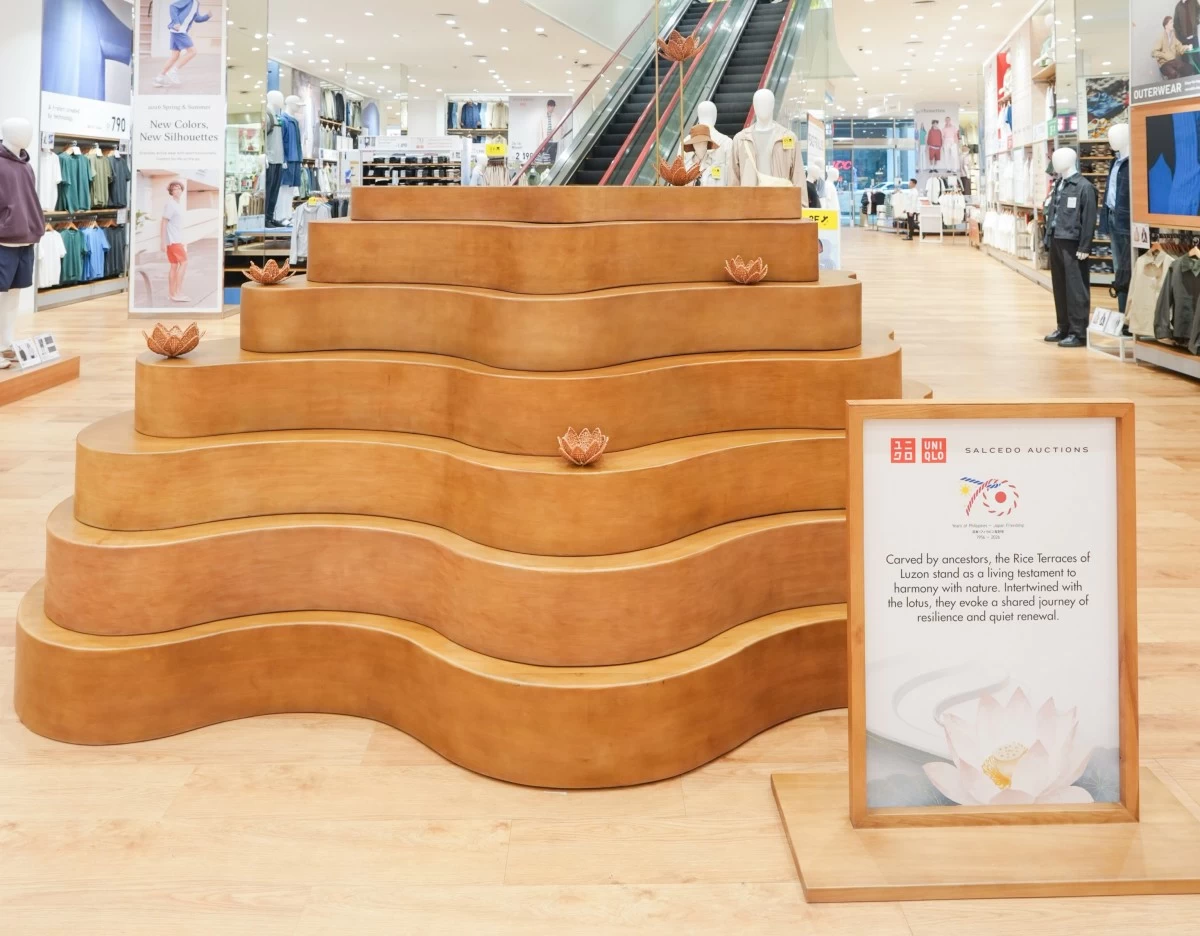 The Luzon installation draws from the Banaue Rice Terraces.