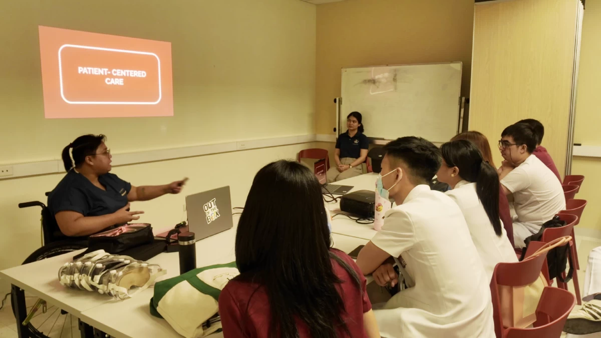 THE NEXT GENERATION — Kat speaking on disability sensitivity to medical interns of UP College of Medicine.