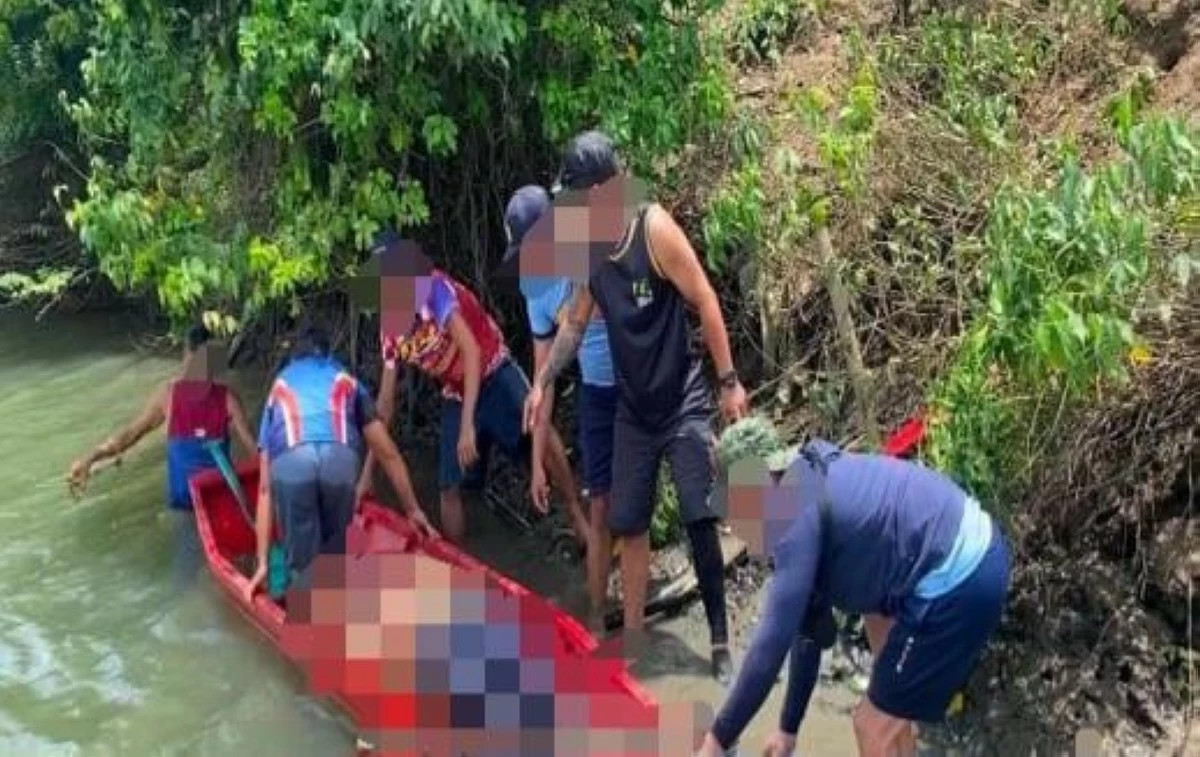 A 40-year-old policeman drowned on a river while saving his three companions during a patrol in Barangay Luna, Cadiz City, Negros Occidental on Friday, Aug. 7. (Cadiz City Police Station)