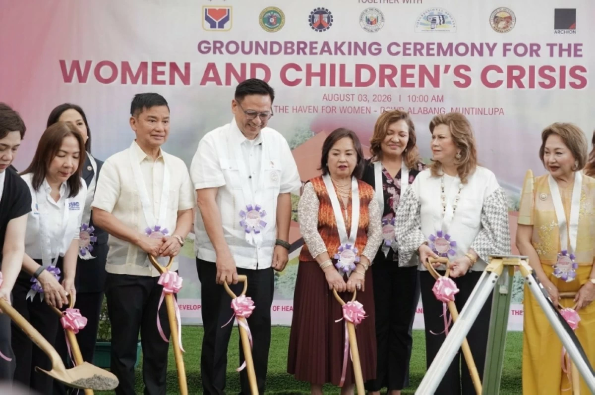 The groundbreaking ceremony for the Women and Children’s Crisis Center in Alabang (Photo from Mayor Biazon's Facebook account) 