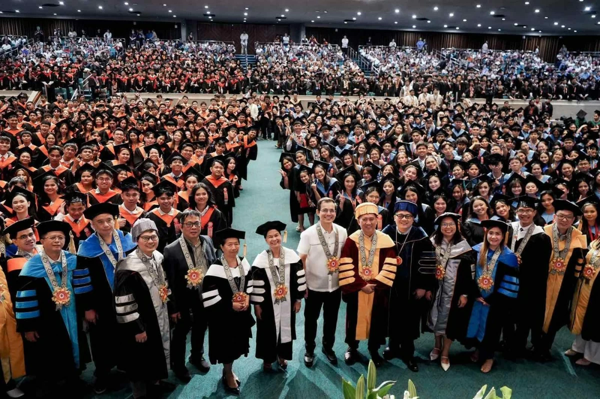 Graduates of the Eulogio "Amang" Rodriguez Institute of Science and Technology Class of 2026 gather during their 59th Commencement Exercises at the Philippine International Convention Center, marking the end of their academic journey and the start of life beyond school. (Photo courtesy of Manila PIO)