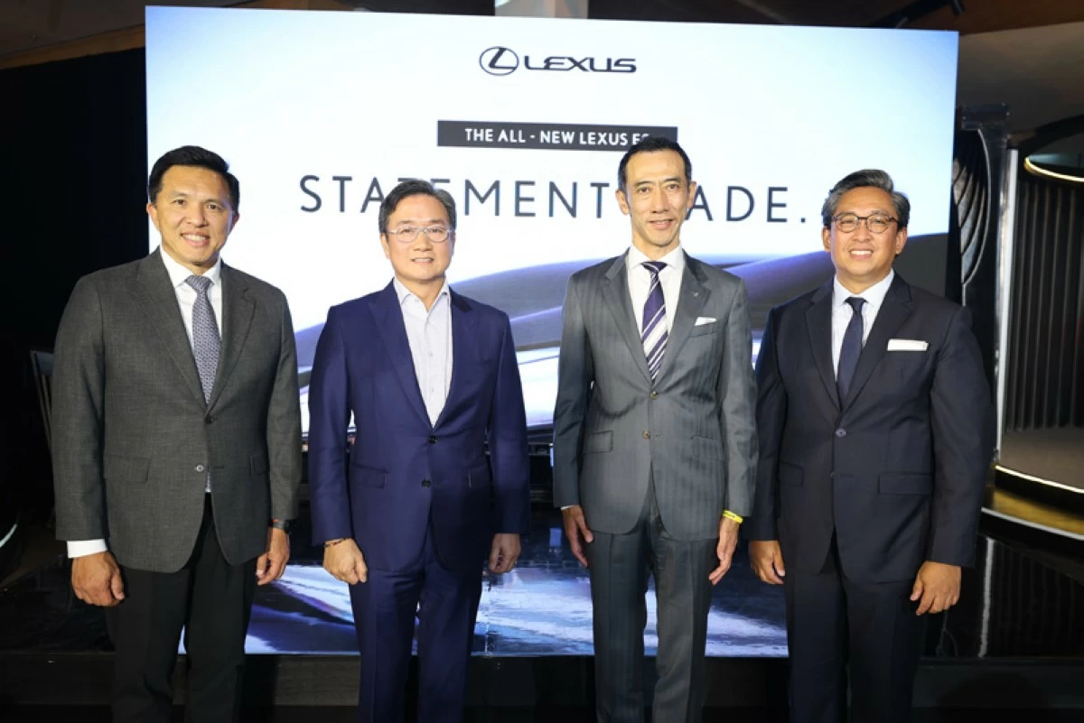 From left: Sherwin Chualim, Senior Vice President for Marketing, Toyota Motor Philippines; Alfred Ty, Chairman, Toyota Motor Philippines; Masando Hashimoto, President, Toyota Motor Philippines; and Carlo Ablaza, President, Lexus Philippines.