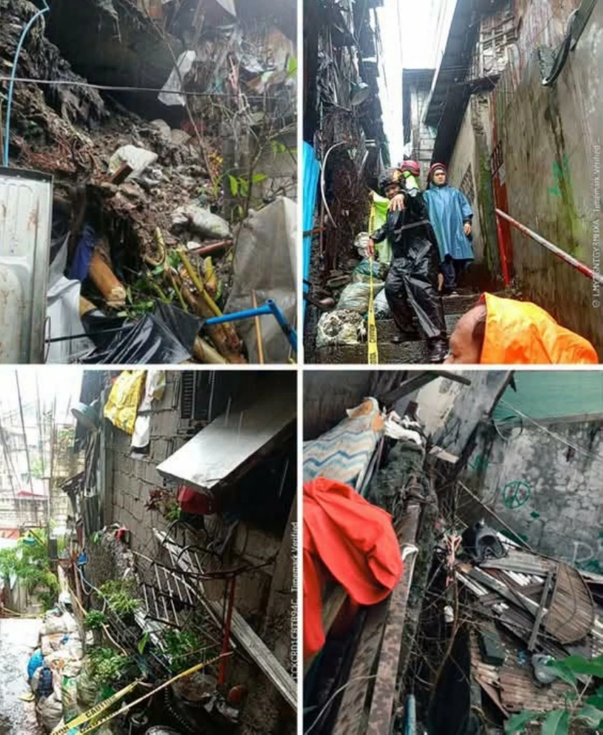 Landslide in Taguig (Photos from the Taguig City government on Facebook) 