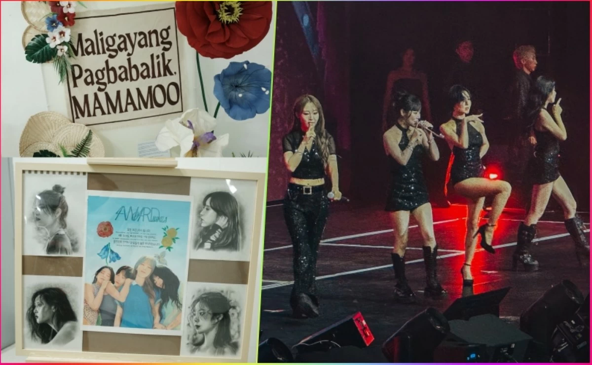 Mamamoo at their 4WARD world tour in Manila at the Araneta Coliseum on Aug. 8 (Instagram, X/Araneta City)