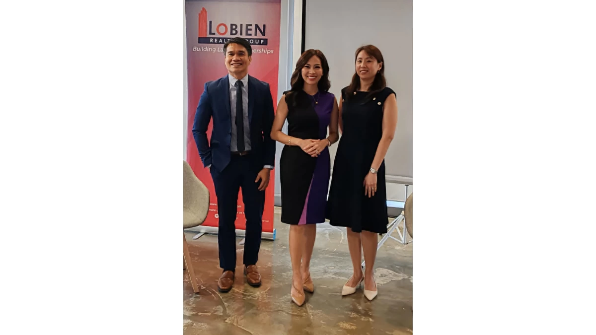 Lobien Realty Group executives: Director of Sales and Strategic Partnerships Alex Regala, CEO Sheila Lobien, and Associate Director Steph Ng (Photo: Carla Mortel)