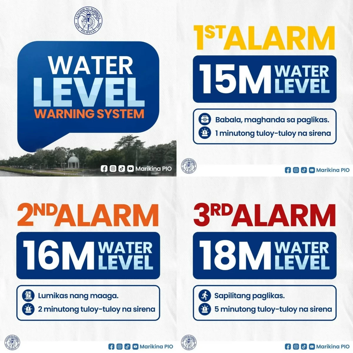 Marikina River Water Level Warning System (Photos from Marikina LGU)