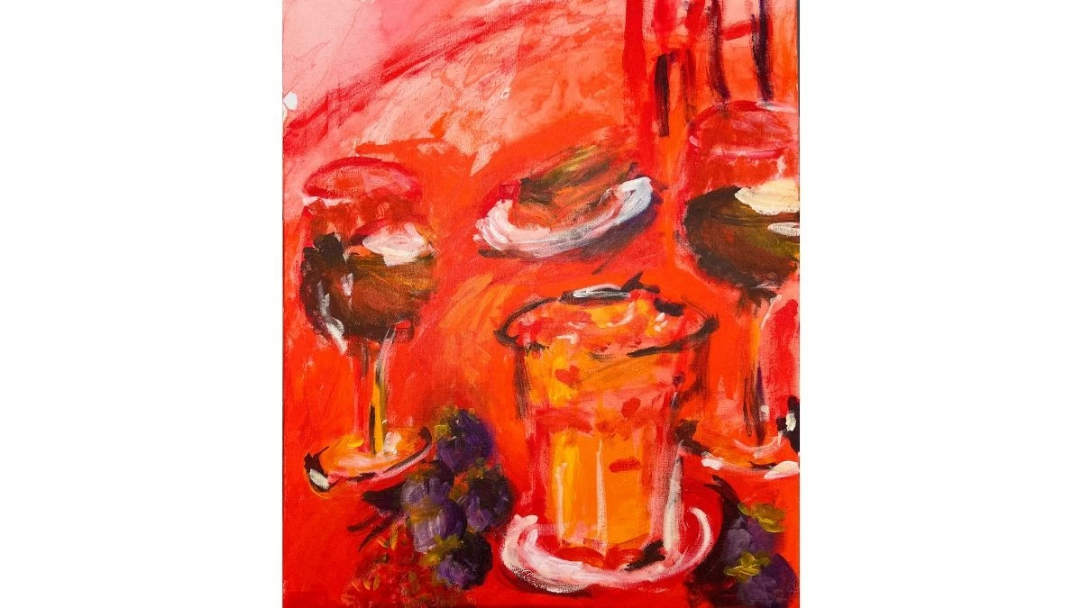 'Chak Phra Afternoon', 50x60cm, 2026, acrylic on canvas (Photo: Margarita Penson)