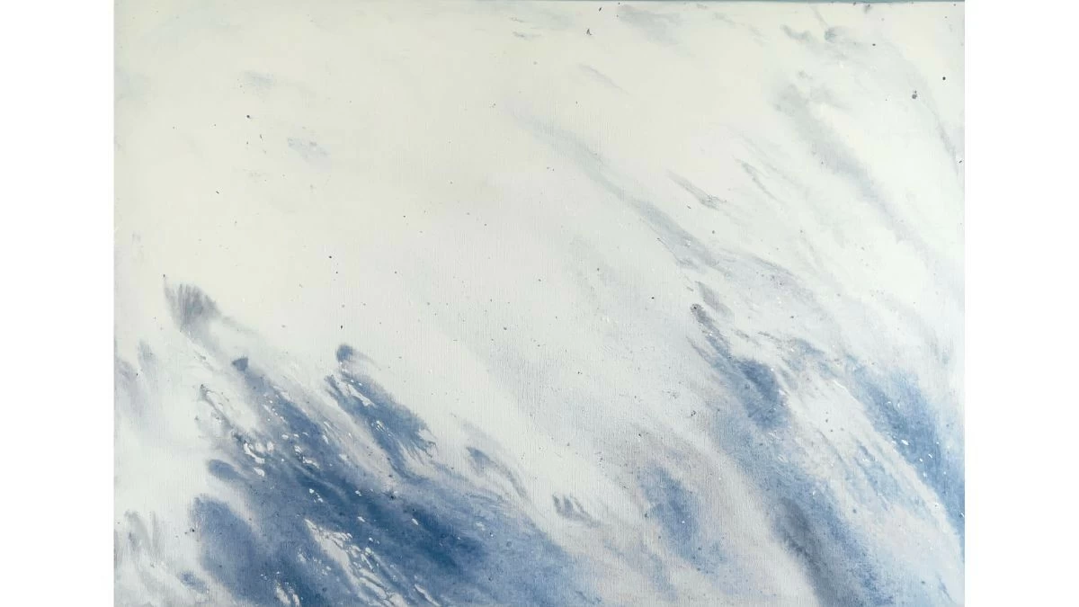 'Flow I', 70x50cm, 2026, acrylic on canvas (Photo: Margarita Penson)