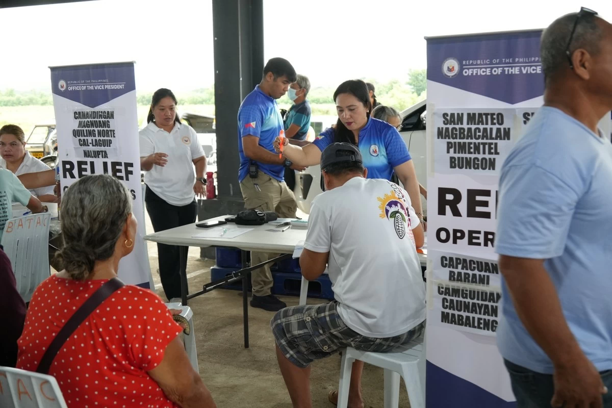 The OVP Disaster Operations Center distributes relief assistance to families affected by habagat-induced flooding in Ilocos Norte, from Aug. 3 to 7, 2026. (OVP photo)
