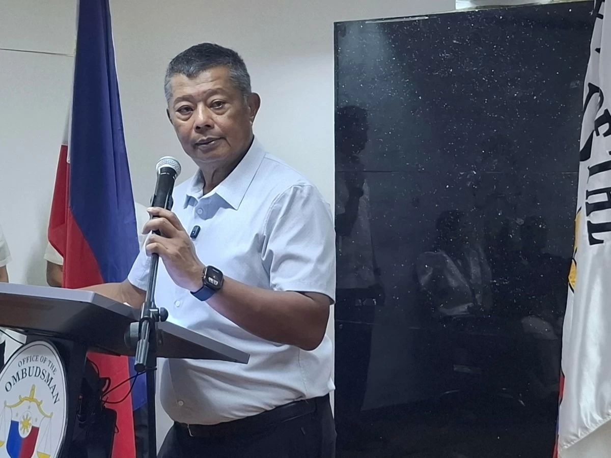 Ombudsman Jesus Crispin Remulla answers questions from reporters during his visit to the Office of the Ombudsman for the Visayas in Cebu City on Monday, Aug. 10.(Photo by Calvin D. Cordova)