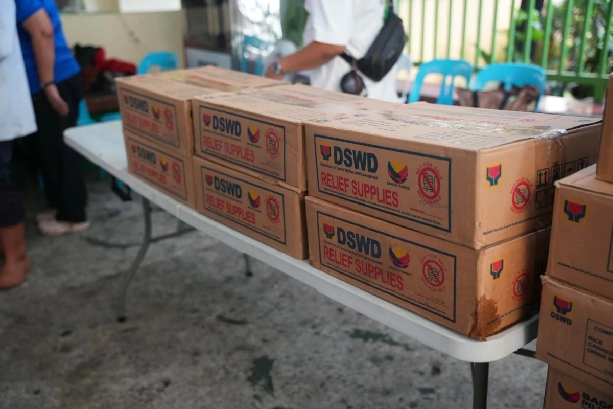 Relief food packs prepared for families staying in evacuation centers in Malabon City. (Photo from Malabon LGU)
