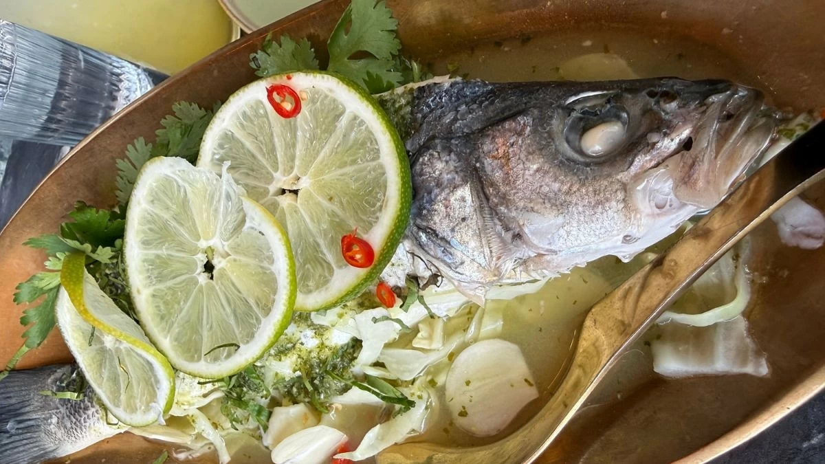 Chada’s Steamed Branzino in Lime Broth (Photo: Philip Cu Unjieng/Manila Bulletin)