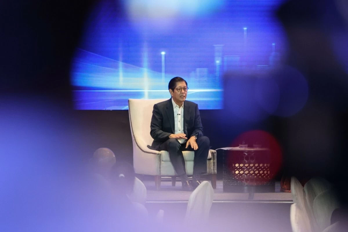 President Ferdinand R. Marcos Jr. speaks before members of the Foreign Correspondents Association of the Philippines (FOCAP) and answers questions on various national and international issues during the group’s Presidential Luncheon at a hotel in Manila on August 14, 2026. (PPA Pool)