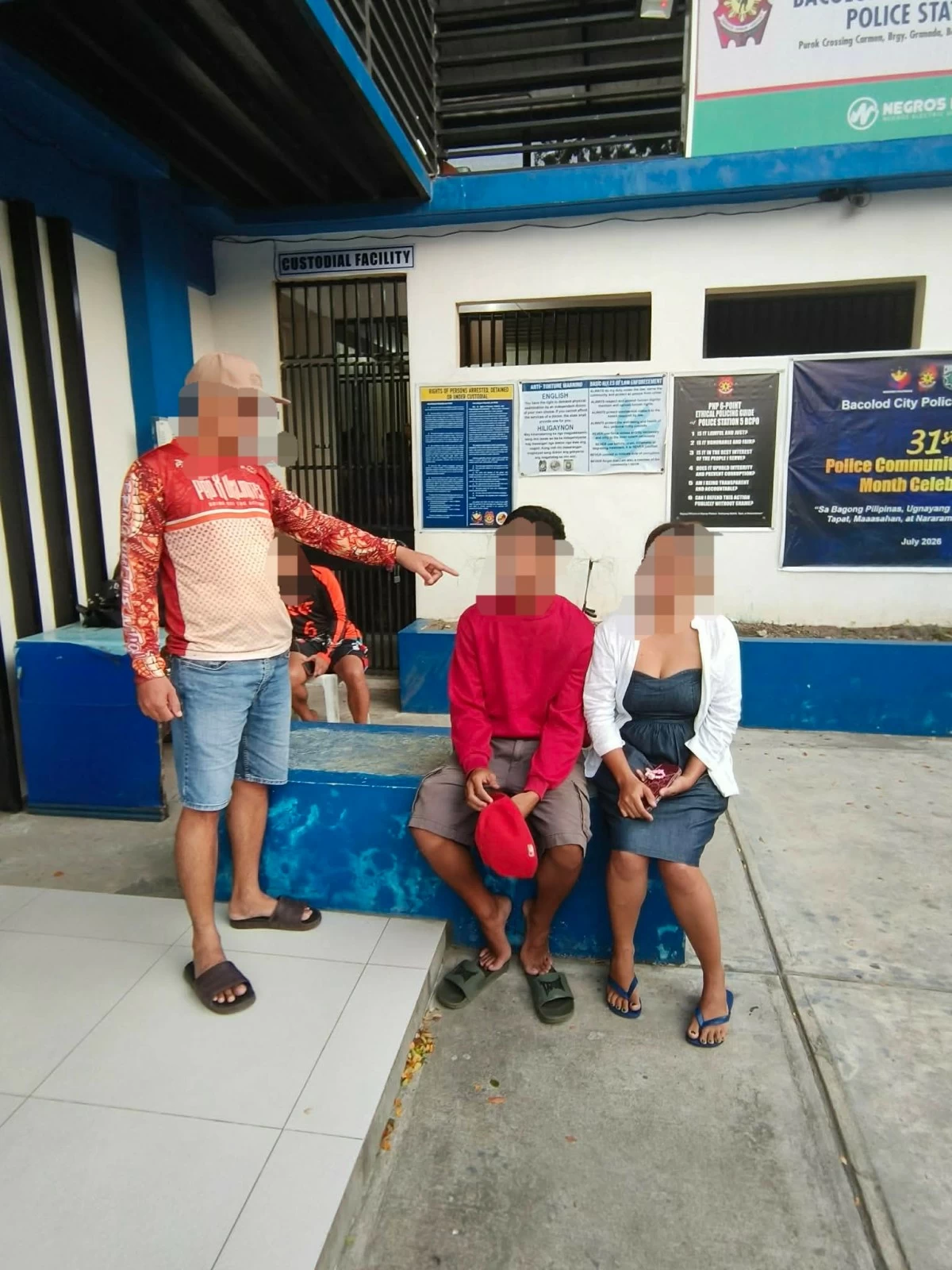A policeman identified the 16-year-old Grade 11 student who surrendered, hours after he allegedly punched and injured the officer with a brass knuckle outside a public high school in Barangay Granada, Bacolod City on Friday, August 14. (Police Station 5)