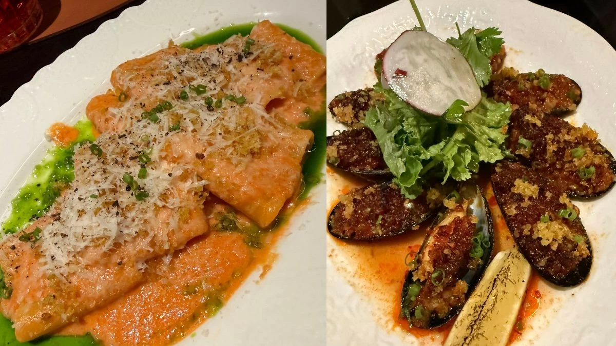 Crab Pappadelle and Chori Mussels (Photo: Philip Cu Unjieng)