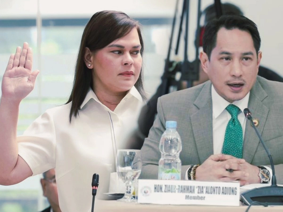 Vice President Sara Duterte (left), Lanao del Sur 1st district Rep. Zia Alonto Adiong (PPAB)