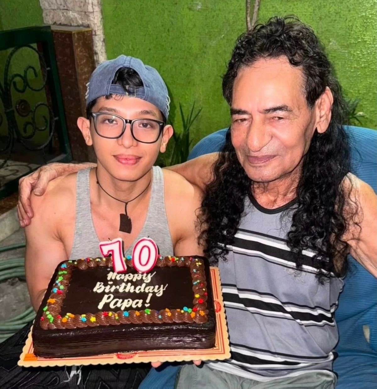 Basty Askri (left and his father (Photo from Basty Askri's Facebook account) 