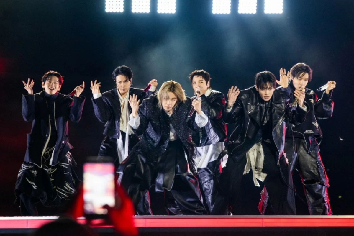 The BTS The Comeback Live: Arirang concert on March 21 at Gwanghwamun Square in Seoul (Bighit Music/Netflix)
