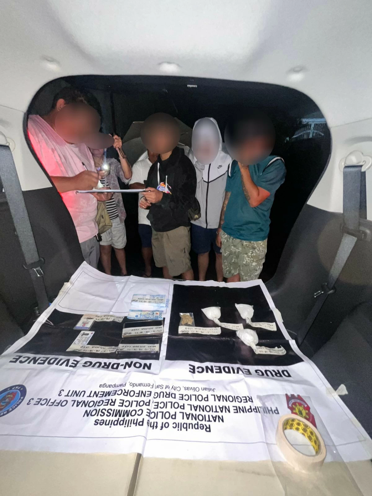  Two high-value individuals were arrested as police seized over ₱2.05 million worth of suspected illegal drugs in a buy-bust operation in San Fernando City. (Photo via Liezle Inigo)