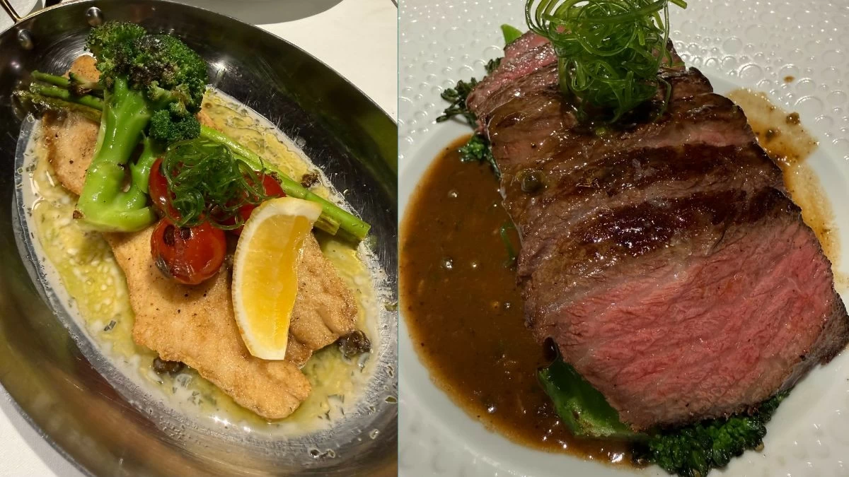 Barramundi Meunière and Picanha from Miyazaki (Photo: Philip Cu Unjieng)