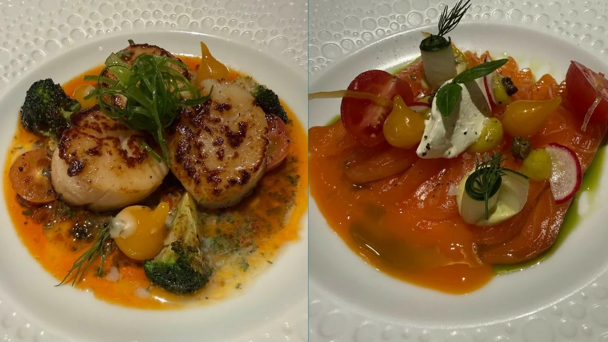 Japanese Scallops and Salmon Crudo (Photo: Philip Cu Unjieng)