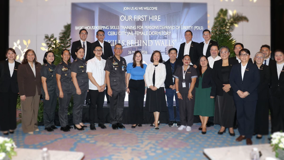 From left:  Leadership Team of Radisson Blu Cebu together with JSUPT STEPHANNY F SALAZAR - Warden of Cebu City Jail Annex, JSUPT JONNABELLE ROILES TEMPLADO, MPA - Warden of Cebu City Jail Female Dormitory, JSUPT ELSIE EIREEN R ALCOMENDRAS, DPA - Chief, Regional Welfare and Development Division, JCSUPT LUISITO C MUÑOZ, CESE - Regional Director of BJMPRO-VII, LEONIDES GABE MANAYAGA, Congresswoman Cutie Del Mar, GM Ann Olalo, Chief Operating Officer, MGB Skills Development and Assessment Center, Inc, Gamaliel Vicente Jr., Regional Director, TESDA Region VII, Kimberly Cabahug and Jacelyn E. Munez, Multi-Access Cooperative (MAX)
