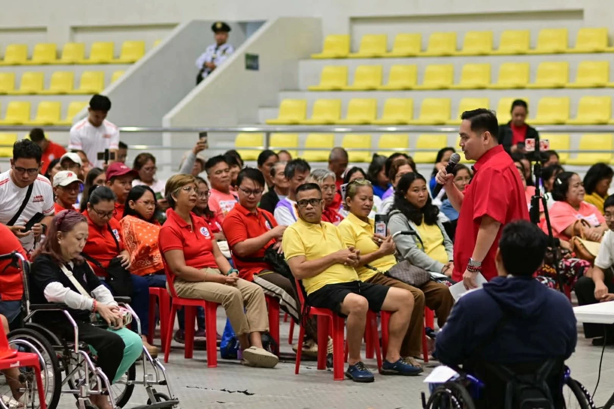 Laguna' persons with disability (PWD) are provided by the provincial government a sustainable livelihood training on Aug.19 Laguna Sports Complex Multi-Purpose Gymnasium in Sta. Cruz, Laguna. (Photo via Danny Estacio)