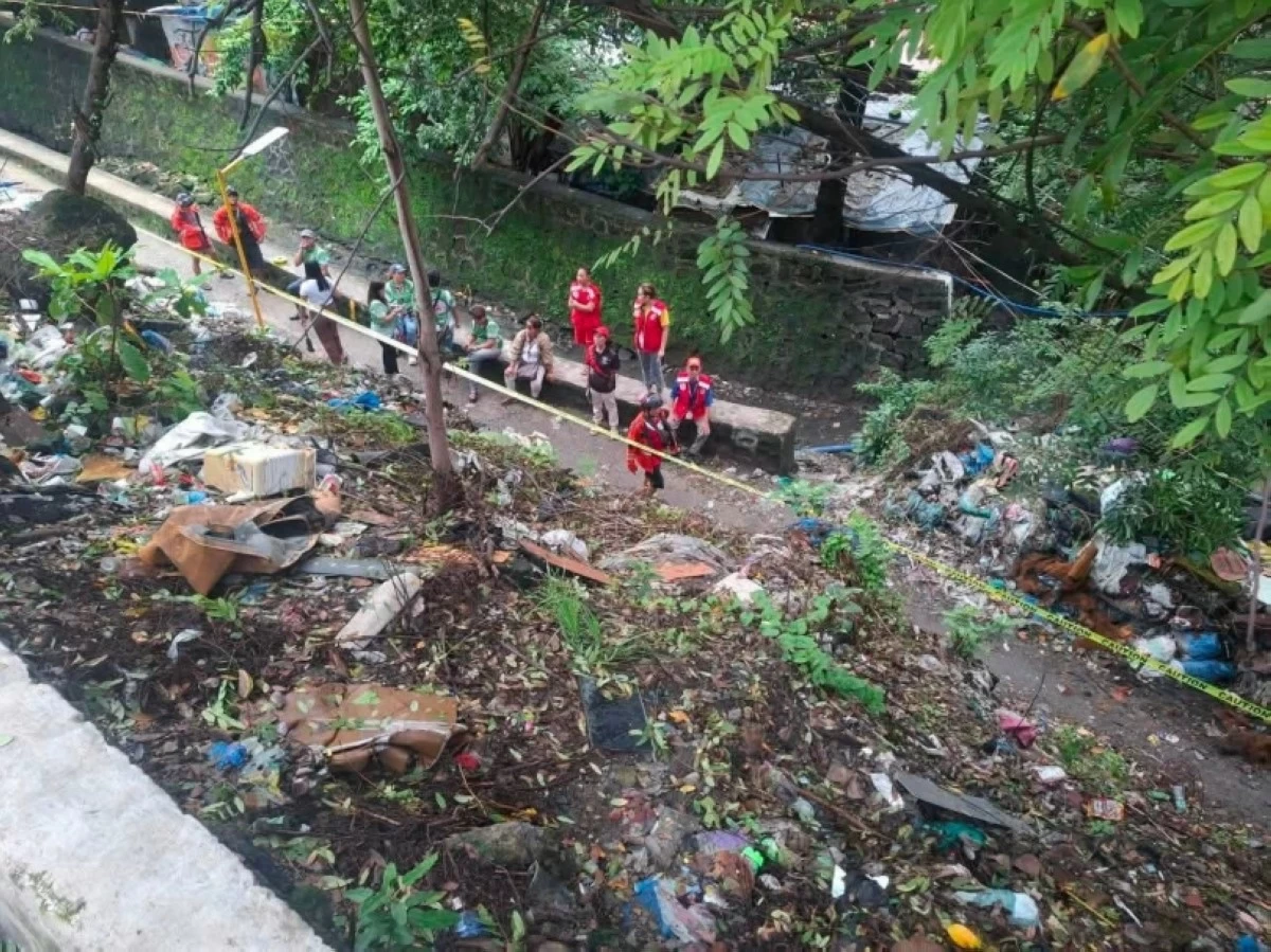 The evacuation along C5 Road in Barangay Western Bicutan, Taguig on Aug. 19 (Photo from Barangay Western Bicutan) 