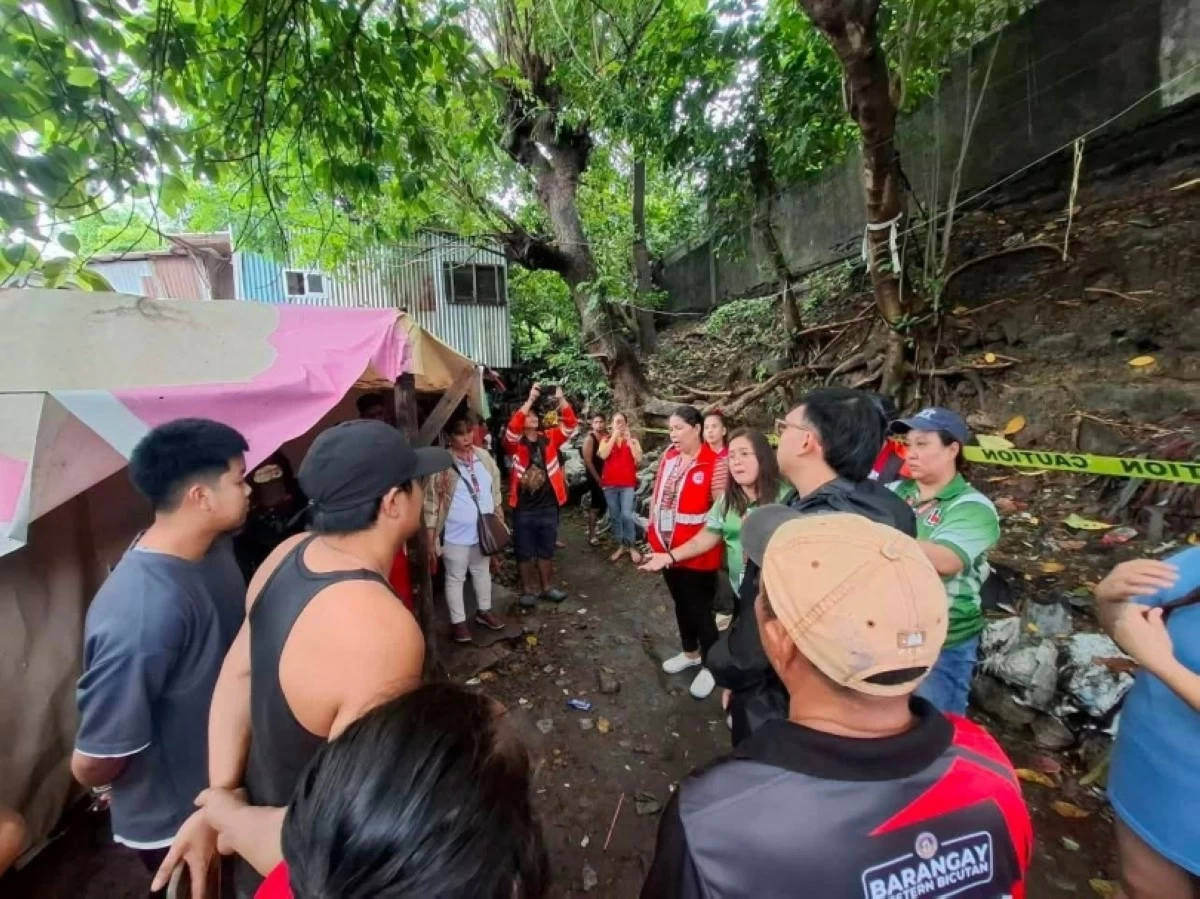 The evacuation along C5 Road in Barangay Western Bicutan, Taguig on Aug. 19 (Photo from Barangay Western Bicutan) 