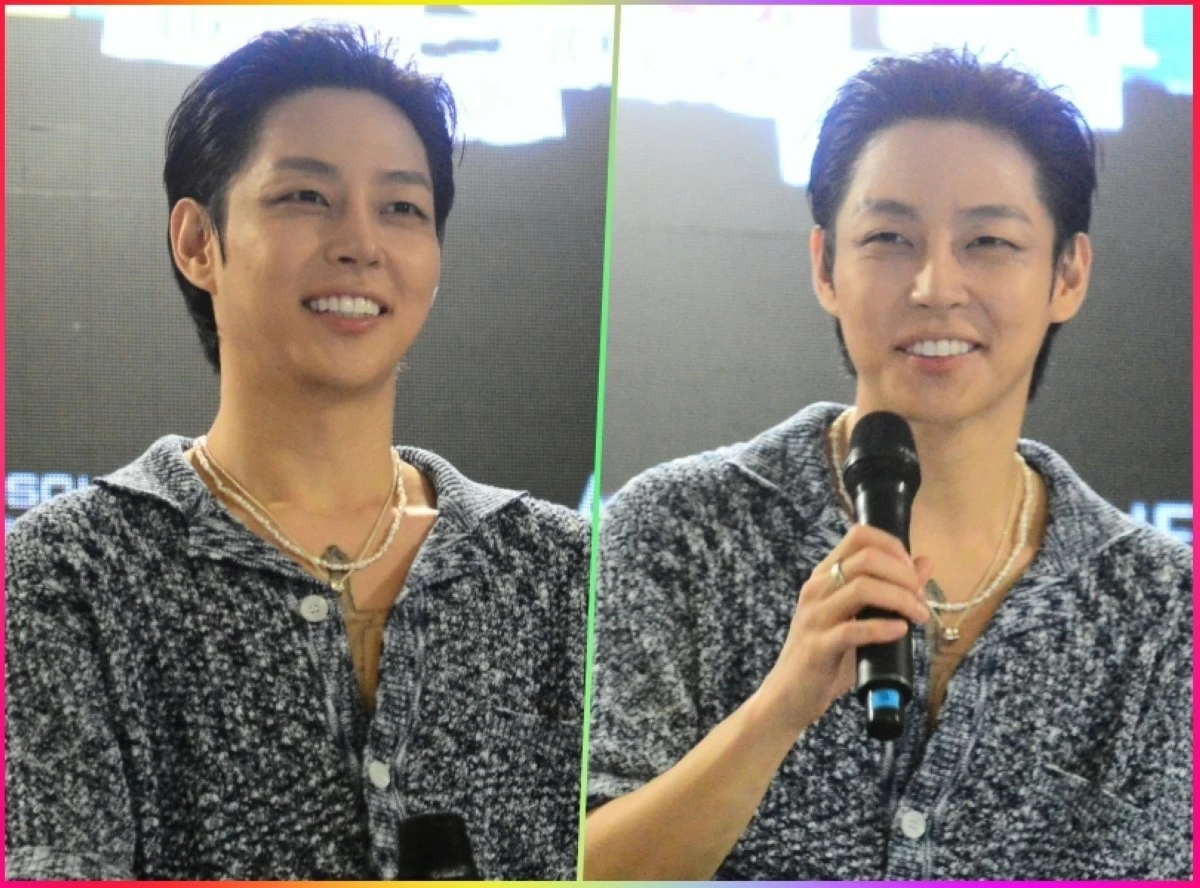 The Rose's Woosung at their press conference for Rosetopia in Manila on Aug. 15 at the SM Mall of Asia Arena (Jonathan Hicap) 