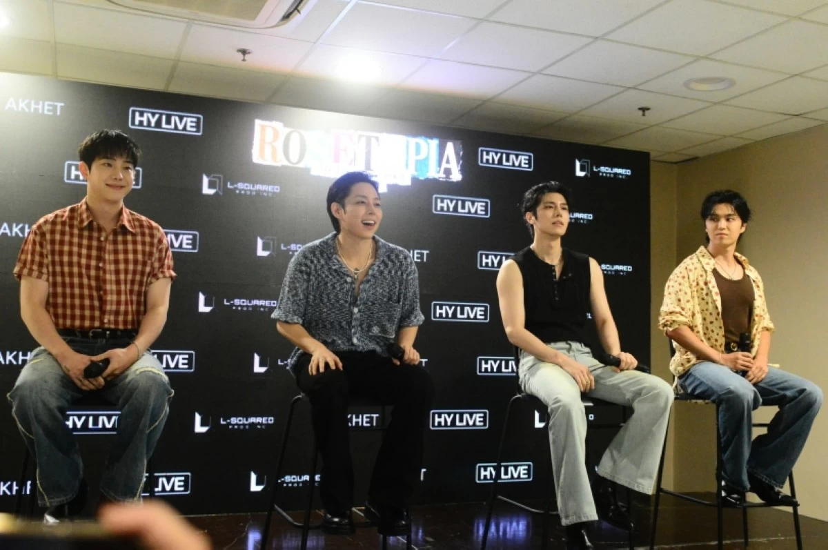 The Rose at their press conference for Rosetopia in Manila on Aug. 15 at the SM Mall of Asia Arena (Jonathan Hicap) 