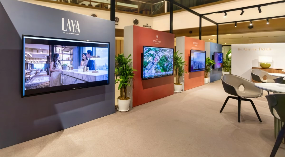 At the property gallery showcase of Shang Properties, located on Level 1 of Shangri-La Plaza, dedicated property specialists welcome guests and introduce the company’s portfolio of developments. (Photo: Shang Properties)