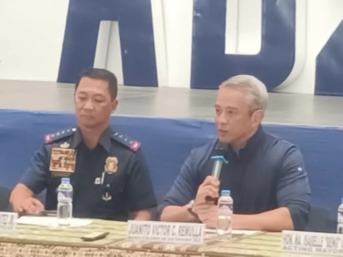DILG Secretary Jonvic Remulla speaks during a press conference in Zamboanga City on Aug. 19, where he ruled out bullying and teacher retribution as motives in the Ateneo de Zamboanga University school shooting. 
