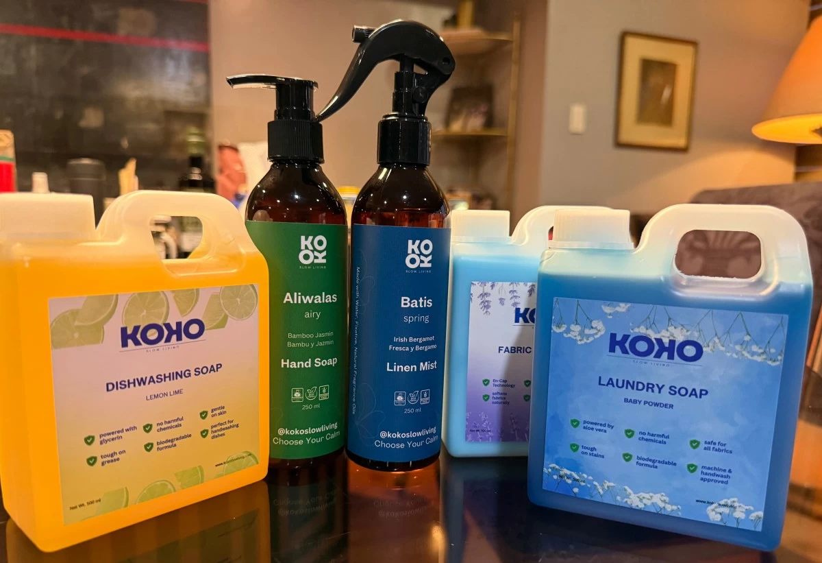 KOKO SLOW Living’s Home Care products, and a couple of Personal Care products. There are also Natural Pet Care products that have been developed. 