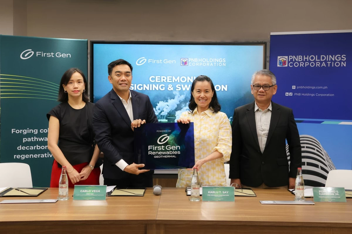 First Gen supplies renewable power to PNB properties in Makati, Pasty