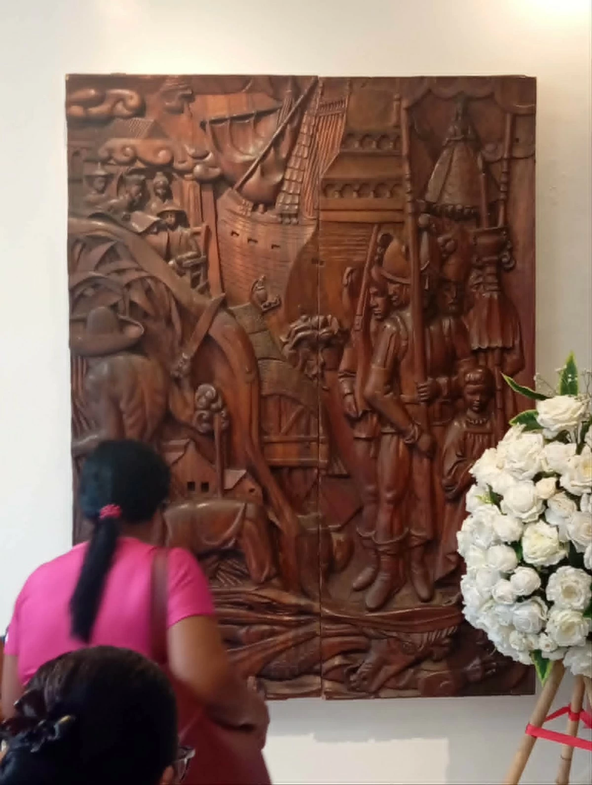 A part of the two-piece mural donation to the Angono LGU is now on display at the Angono Tourism Office. (Photos by Nel Andrade)