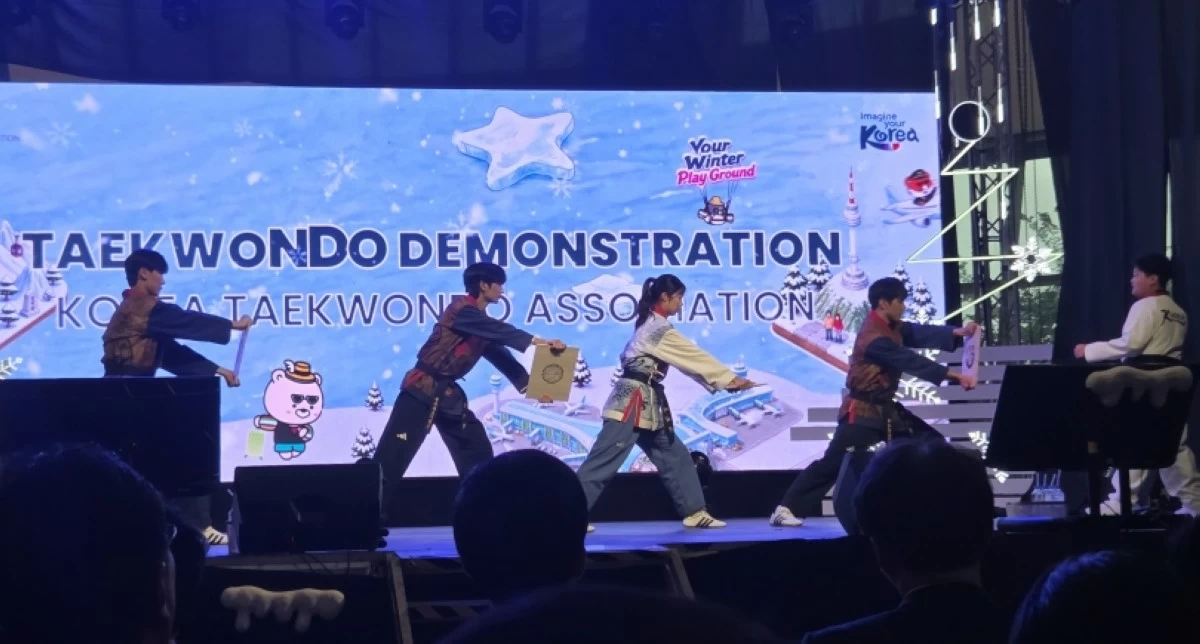 The Korea Taekwondo Association at the Korea Travel Fiesta 2026 on Aug. 22 at the SM Mall of Asia (Jonathan Hicap)